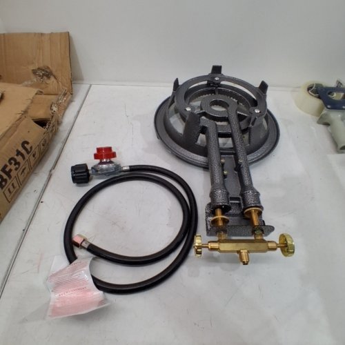 GASONE CAST IRON GAS COOKER STOVE WITH 0-20PSI - 4FT HOSE - BLACK (MODEL: 2051A) image 2