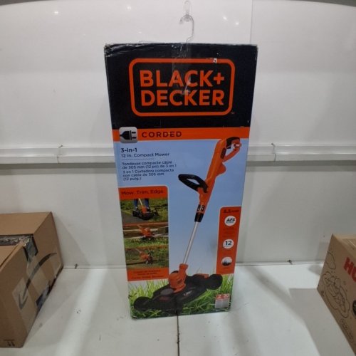 BLACK + DECKER 3-IN-1 COMPACT ELECTRIC MOWER, 12" - ORANGE (MODEL: BESTA512CM) image 8
