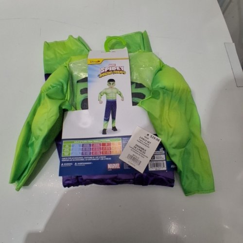 2PC TODDLER JAZWARES COSTUME PLAY SPIDEY AND HIS FRIENDS HULK COSTUME - 2T - GREEN/PURPLE/BLACK image 2