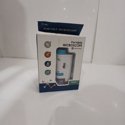 KID'S PORTABLE MICROSCOPE FOR STEM LEARNING - 80X - 200X - WHITE / BLUE (ITEM: LZ8609) image 3