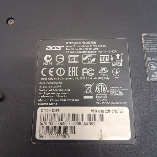 ACER CHROMEBOOK 11, 11.6" WITH INTEL CELERON 3205U, 4GB RAM, 16GB SSD (MODEL: C740-C4PE) image 8