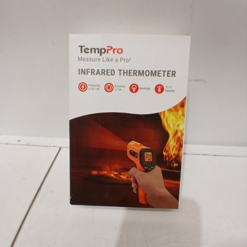 TEMPPRO INFRARED THERMOMETER GUN - 1022°F MAX - ORANGE/BLACK (MODEL: TP30) image 4