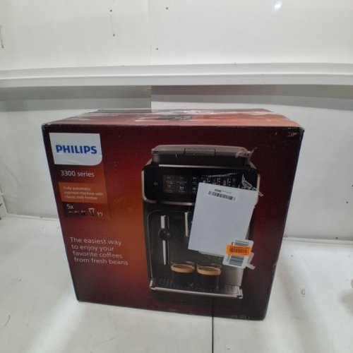 PHILIPS 3300 SERIES FULLY AUTOMATIC ESPRESSO MACHINE WITH INTUITIVE TOUCH DISPLAY & CLASSIC MILK FROTHER - BLACK/CHROME - (MODEL: EP3326/90) image 13