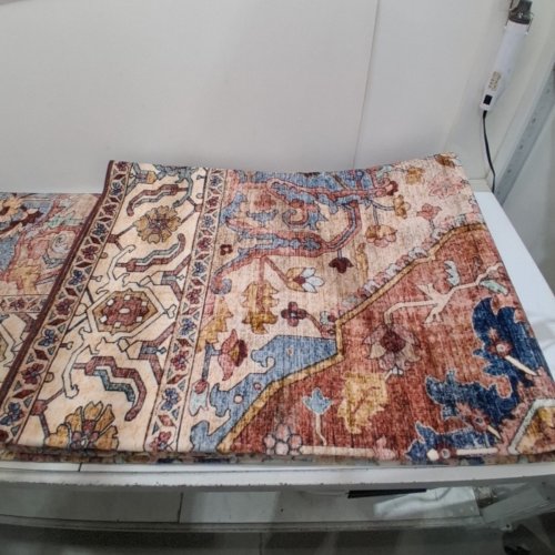LIVING ROOM AREA RUG DEERLY WASHABLE RUBBER BACKING BRICKED - 9FT X 12FT - MULTICOLOR image 3