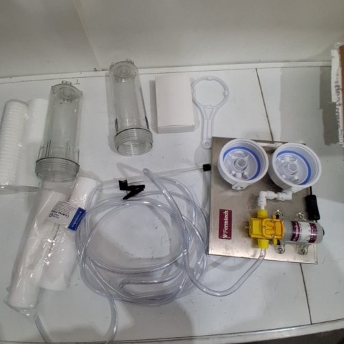 FERMTECH MINI 2 WINE FILTER SYSTEM MINI DOUBLE JET -10" - SILVER image 3