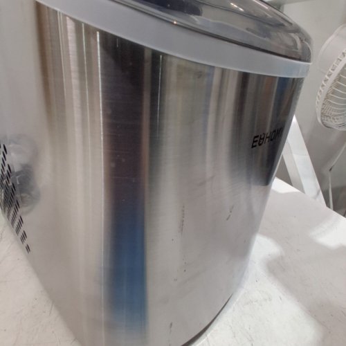 EUHOMY COUNTERTOP ICE MAKER MACHINE WITH HANDLE, BASKET AND SCOOP - MAKES 26LBS PER DAY - STAINLESS STEEL - (MODEL: IM001-BSI-CAEH / IM-06S) image 4
