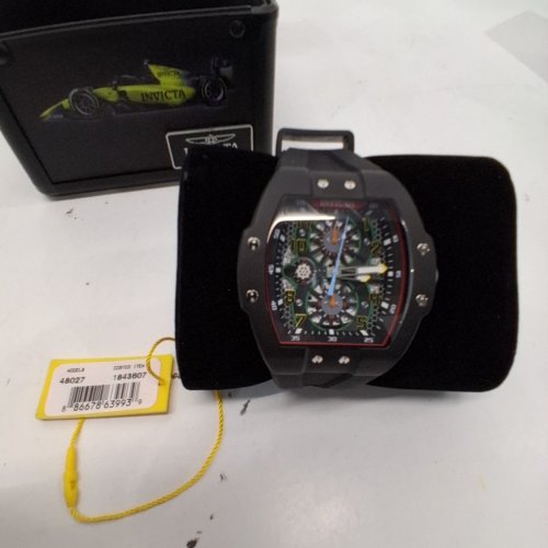 MENS INVICTA RACING WATERPROOF QUARTZ ANALOG WATCH - 47MM - BLACK BAND / BLACK DIAL (MODEL: 48027 ) image 2