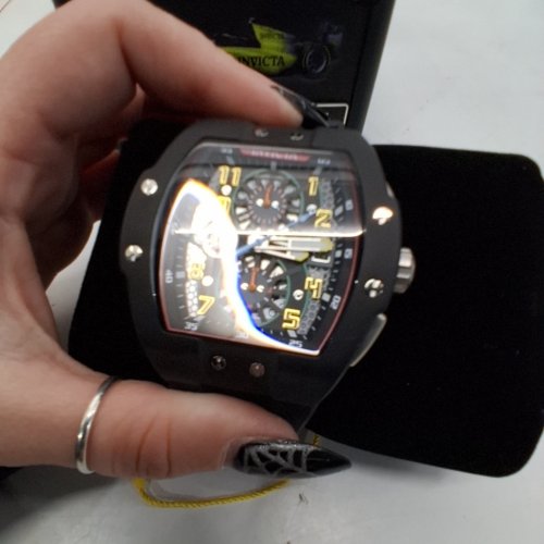 MENS INVICTA RACING WATERPROOF QUARTZ ANALOG WATCH - 47MM - BLACK BAND / BLACK DIAL (MODEL: 48027 ) image 3