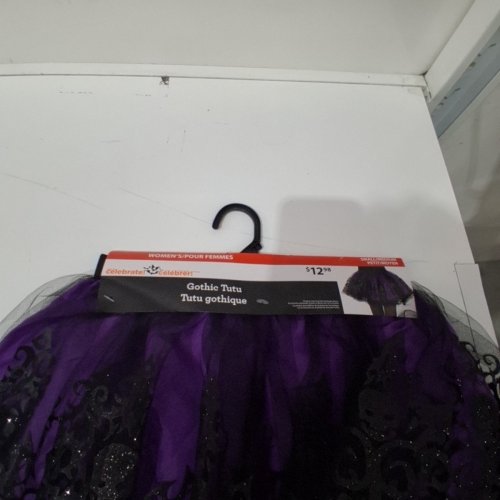 WOMEN'S GOTHIC TUTU - SMALL/MEDIUM - PURPLE / BLACK image 3