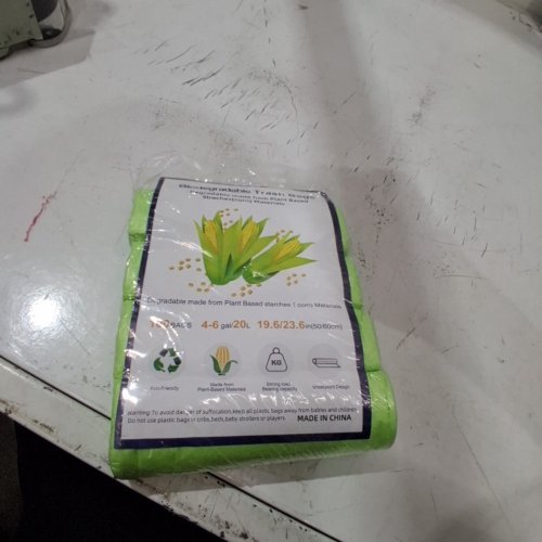 100PK ENVOWISE BIODEGRADABLE TRASH BAGS WITH CORNSTARCH BASED MATERIAL - 2.6 GAL - GREEN UNSCENTED image 5