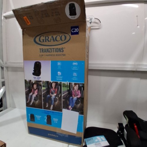 GRACO TRANZITIONS 3-IN-1 HARNESS/HIGHBACK/BACKLESS BOOSTER CAR SEAT - 100LBS MAX/CAP - PROOF/BLACK (MODEL: 2035724) image 6