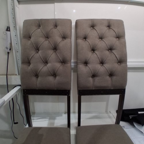 2PK COLAMY TUFTED UPHOLSTERED DINING CHAIR - 18" X 27" X 39" - TAU/BEIGE (MODEL: B242) image 5
