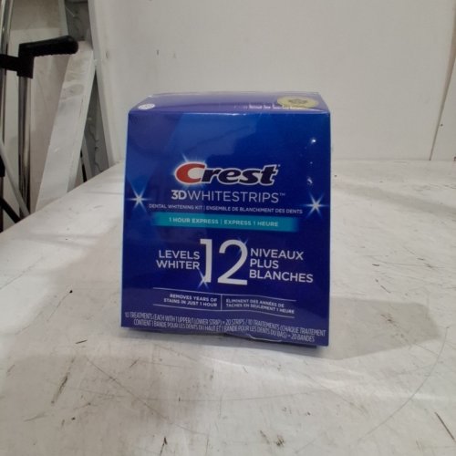 (10 TREATMENTS) CREST 3D WHITESTRIPS DENTAL WHITENING KIT - 1 HOUR EXPRESS - 12 LEVELS WHITER image 2