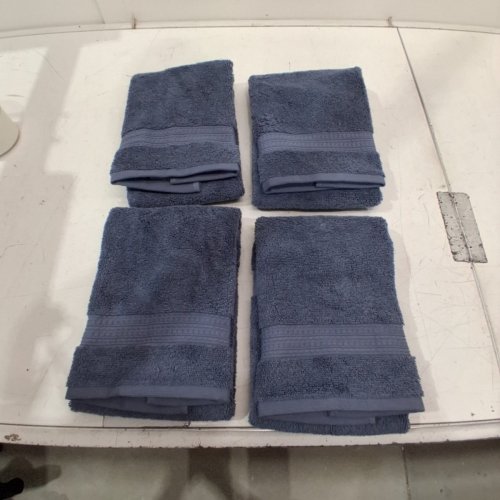 4PK SERENE HOME COLLECTION 100% COTTON HAND TOWELS - 16" X 30" - BLUE (MODEL: 3414444) image 2