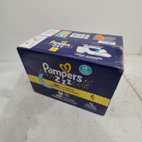 72PK PAMPERS ZZZ NIGHTTIME OVERNIGHT PROTECTION DIAPERS - SIZE 6 (35+ LBS) image 2