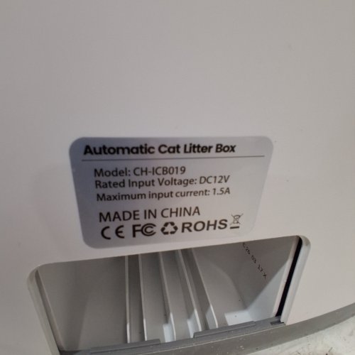 ELLENPENT AUTOMATIC SELF-CLEANING CAT LITTER BOX WITH APP CONTROL AND SAFETY SENSOR - 90L CAPACITY - GREY/WHITE (MODEL: CH-ICB019) image 3