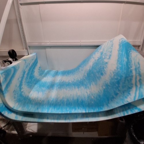 MEMORY SOFT GEL INFUSED FOAM MATTRESS BED PAD - 2" KING - BLUE/WHITE image 2