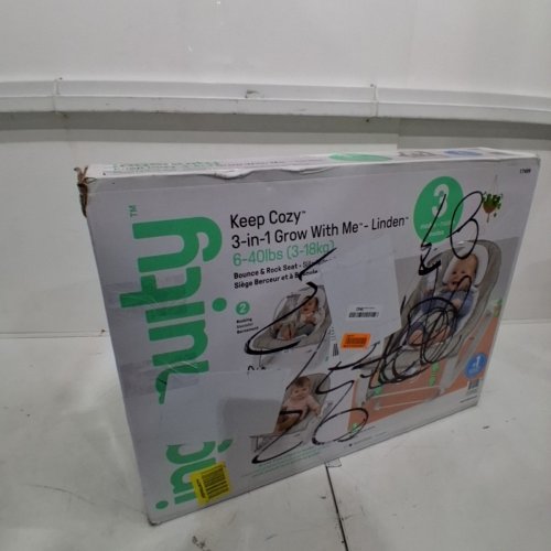 INGENUITY KEEP COZY 3-IN-1 GROW WITH ME VIBRATING BABY BOUNCER SEAT & ROCKER - 6-40LBS - LINDEN (MODEL: 17499) image 5