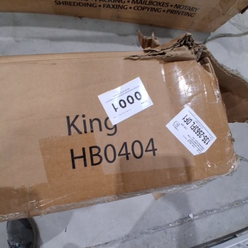 PLATFORM BED WITH UPHOLSTERED HEADBOARD - KING - CREAM (MODEL: HB0404) image 2