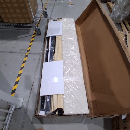 PLATFORM BED WITH UPHOLSTERED HEADBOARD - KING - CREAM (MODEL: HB0404) image 10