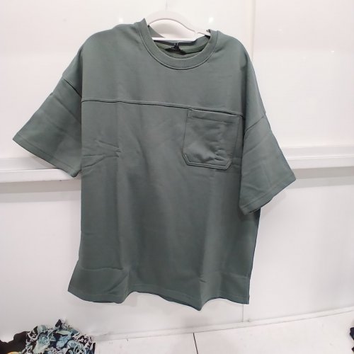 MENS GEORGE HEAVY FRENCH TERRY SWEATSHIRT- LARGE - GREEN image 3