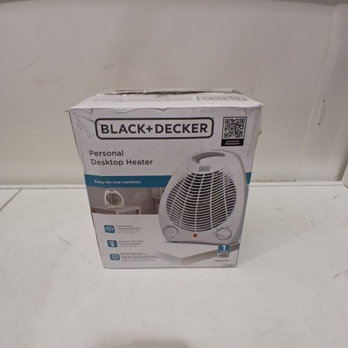 BLACK + DECKER COMPACT/PERSONAL BLACK CERAMIC DESKTOP HEATER WITH SAFETY PROTECTION - 1500W - WHITE (MODEL: BHD101W) image 5