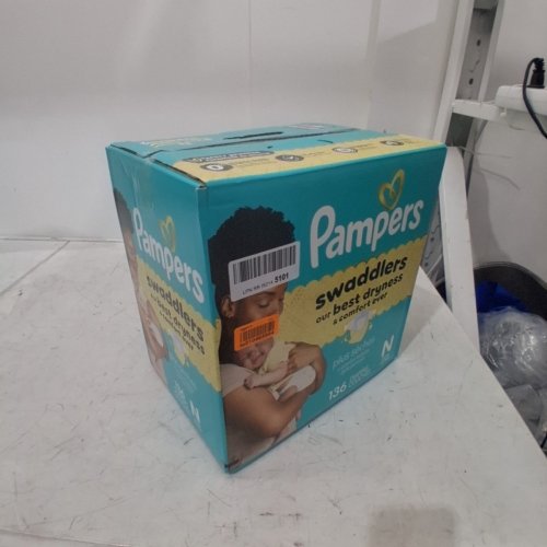136PK PAMPERS SWADDLERS DIAPERS - NEWBORN SIZE image 2