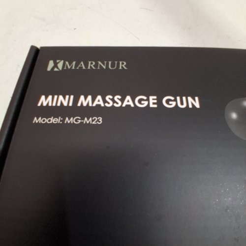 MARNUR MINI MASSAGE GUN WITH ATTACHMENTS - BLACK (MODEL: MG-M23) image 5