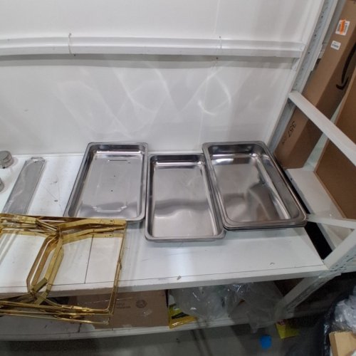 4PK GARVEE CHAFING DISH BUFFET FOOD WARMERS WITH CANDLE HOLDERS - 8QT - SILVER/ROSE GOLD image 4
