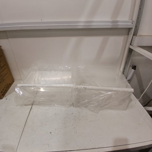 2PC FRIDGE CRISPER DRAWERS WITH HUMIDITY CONTROL - COMPATIBLE WITH WHIRLPOOL KENMORE REFRIGERATOR - CLEAR/WHITE (MODEL: 2188656/2188664) image 2
