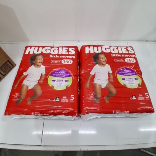 128PK BABY DISNEY HUGGIES LITTLE MOVERS HUGGFIT 360 DIAPERS - SIZE 5 - MICKEY MOUSE image 2