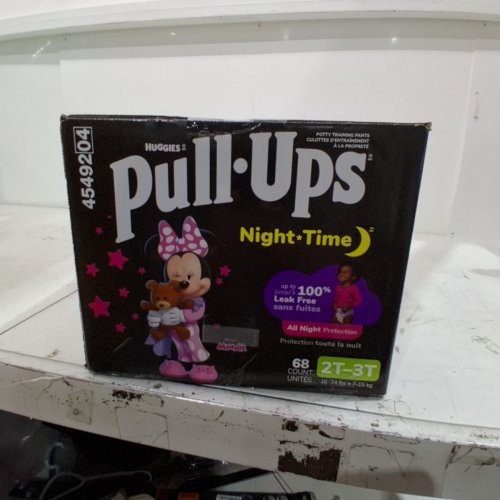68PK GIRLS HUGGIES NIGHT TIME PULL-UPS - SIZE 2T-3T - DISNEY JUNIOR MINNIE MOUSE image 2
