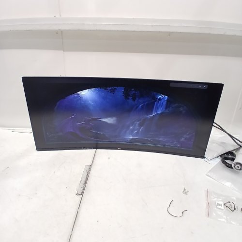 DELL CURVED MONITOR - 34" | USB-C | 1440P | 120HZ | INTEGRATED SPEAKERS - WHITE | SILVER - (MODEL: S3425DW) image 2