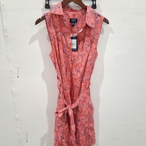 WOMEN'S CHAPS FLORAL SLEEVELESS DRESS - MEDIUM - PINK (STYLE: CW25DR334W) image 2