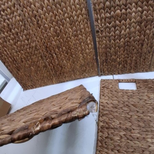 BEST CHOICE PRODUCTS WATER HYACINTH WOVEN HAMPER - 24" X 12.75" X 24" - BROWN (MODEL: SKY11055) image 4