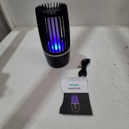 2 IN 1 PORTABLE ELECTRIC SHOCK MOSQUITO LAMP AND LIGHT - 5V - 5W - 4000MAH - BLACK (MODEL: BG-001) image 2