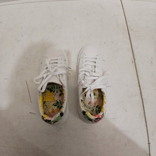 WOMENS TED BAKER MAISIE LEATHER COURT SHOES - SIZE 7 - WHITE/FLORAL (STYLE: 3756607) image 2