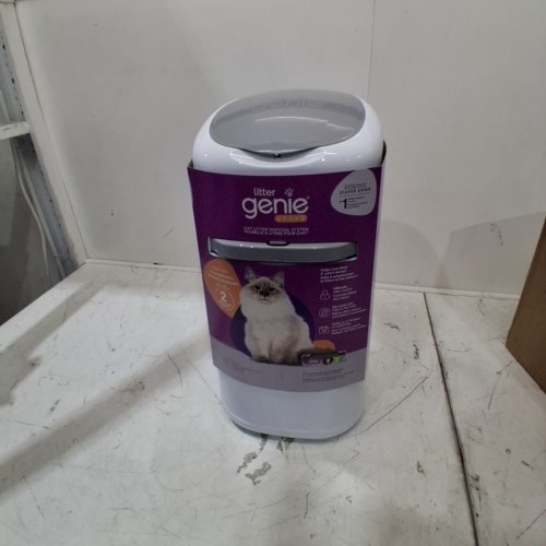 LITTER GENIE PAIL STYLE CAT LITTER WASTE DISPOSAL SYSTEM - WHITE/GREY (MODEL: 00666594210890) image 2