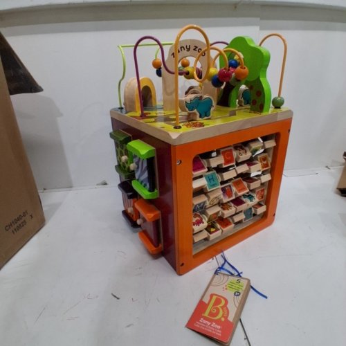 B. TOYS WOODEN ACTIVITY CUBE WITH ALPHABET EDUCATIONAL FOR TODDLERS, KIDS 1 YEAR+ - MULTICOLORED (MODEL: CH1040-01) image 2