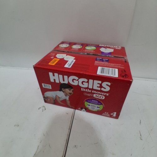 64PK HUGGIES LITTLE MOVERS HUGGFIT BABY DIAPERS WITH 360° WAISTBAND - SIZE 4 (22 - 37LB) (MODEL: 5661600) image 4