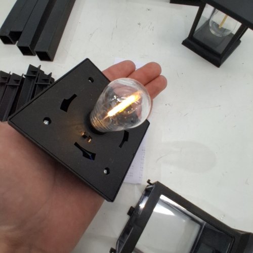 4PK OUTDOOR SOLAR PATHWAY LIGHTS FOR GARDEN DECOR - BLACK image 2