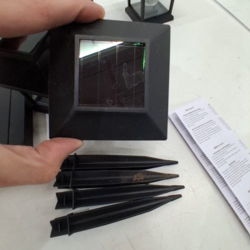 4PK OUTDOOR SOLAR PATHWAY LIGHTS FOR GARDEN DECOR - BLACK image 5