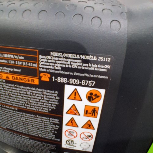 GREENWORKS ELECTRIC PUSH LAWN MOWER - 13 AMP - 21" CORD (MODEL: 25112) image 6