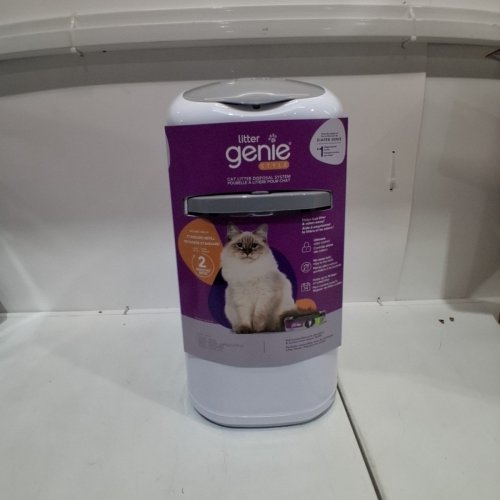 LITTER GENIE PAIL STYLE CAT LITTER WASTE DISPOSAL SYSTEM - WHITE/GREY (MODEL: 00666594210890) image 2