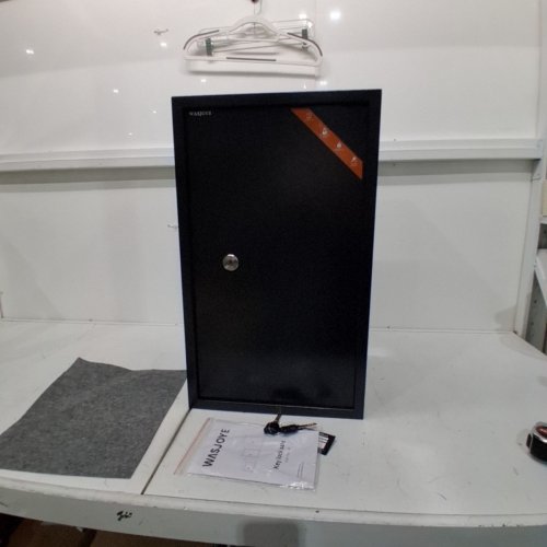 WASJOYE HEAVY DUTY KEY LOCK SAFE BOX STORAGE CABINET - 4CU.FT- BLACK (MODEL: KC) image 3