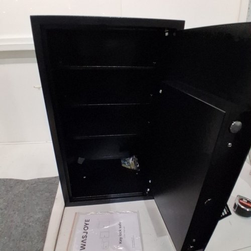 WASJOYE HEAVY DUTY KEY LOCK SAFE BOX STORAGE CABINET - 4CU.FT- BLACK (MODEL: KC) image 6