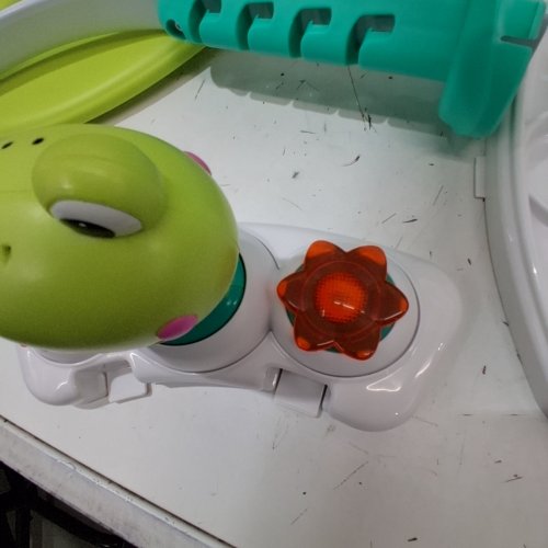 BRIGHT STARTS BOUNCE BOUNCE BABY 2-IN-1 ACTIVITY CENTER JUMPER AND TABLE - 6M+ - PLAYFUL POND GREEN (MODEL: 11565) image 2