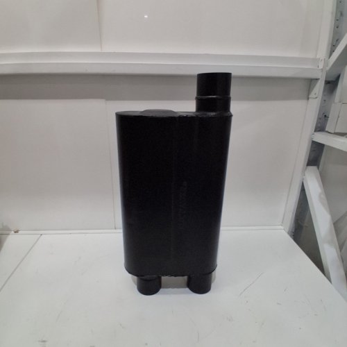FLOWMASTER 80 SERIES MUFFLER - 2.5" OFFSET IN / 2.5" DUAL OUT - AGGRESSIVE SOUND - ALLOY STEEL BLACK (MODEL: 42583) image 2