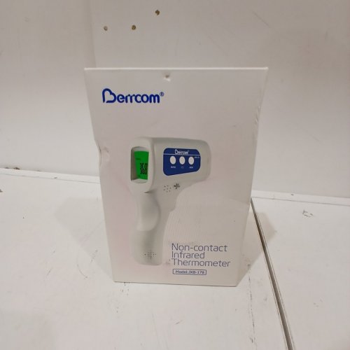 BERRCOM 3-IN-1 CONTACTLESS INFRARED THERMOMETER - WHITE/BLUE (MODEL: JXB-178 ) image 2