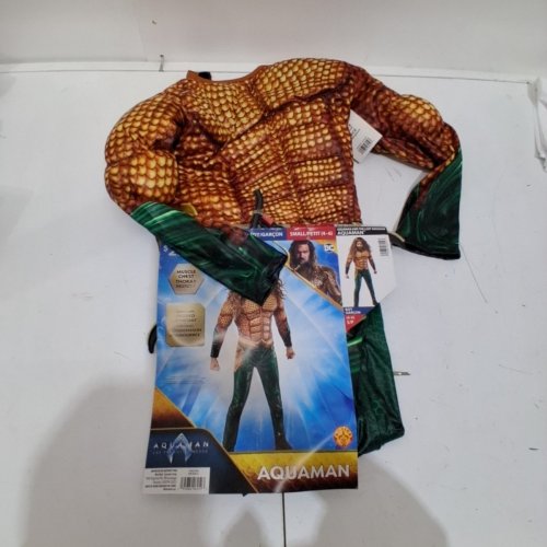 BOYS RUBIES AQUAMAN COSTUME - SMALL (4-6) - YELLOW/GREEN image 3